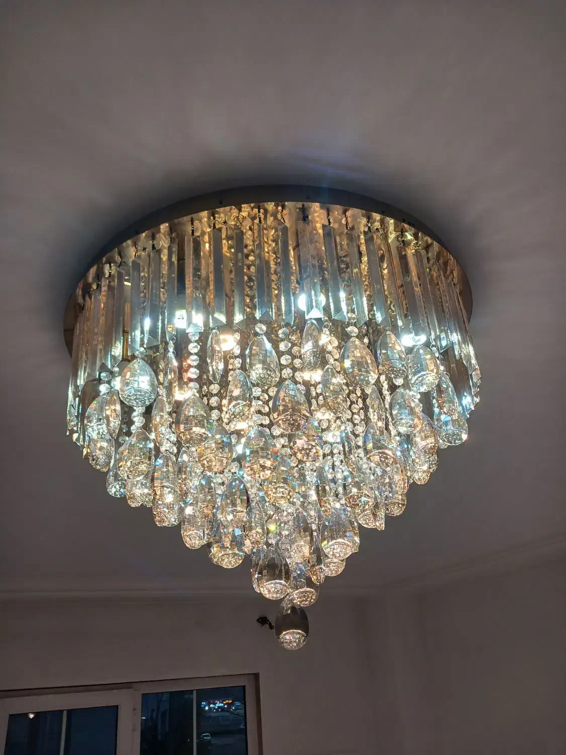 لوستر شامپاینی ۸۰سانت|لوستر و چراغ آویز|رشت, لاکانی|دیوار