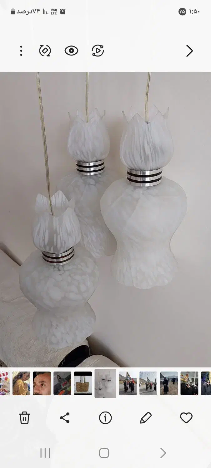 لوستر کریستال|لوستر و چراغ آویز|خرم‌آباد, |دیوار