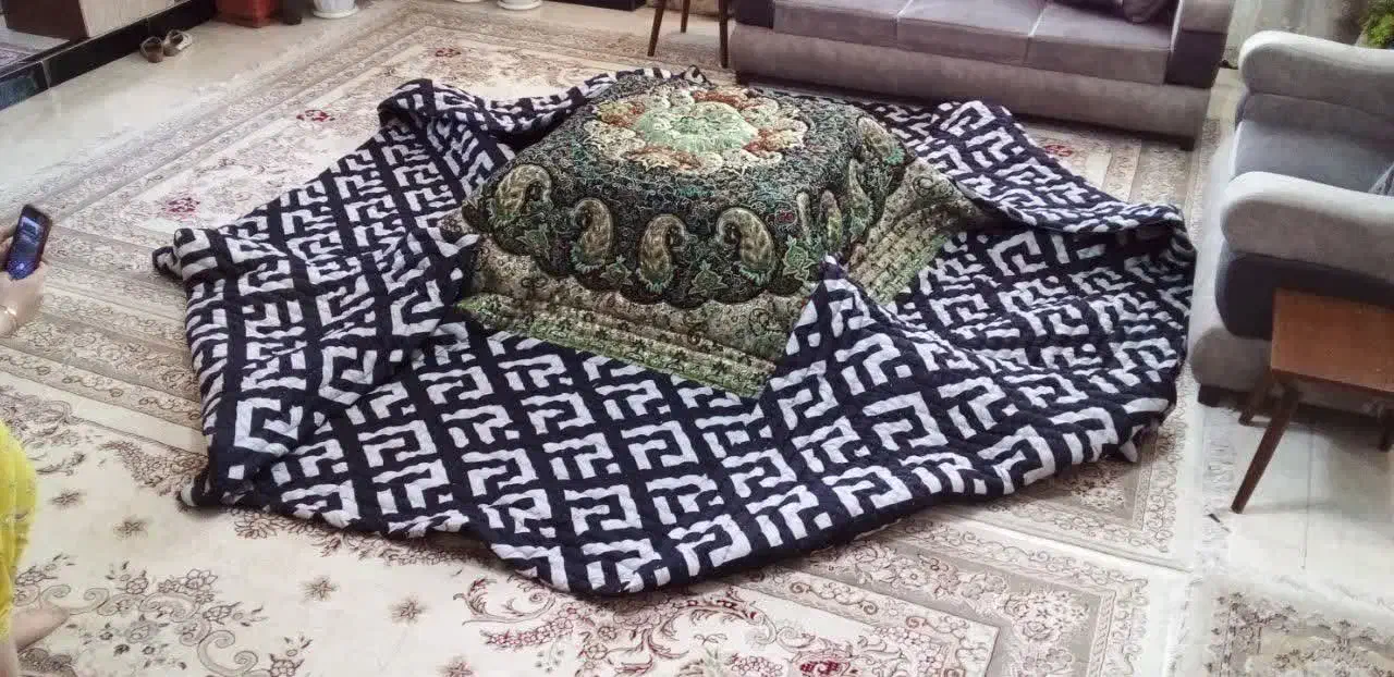 لحاف کرسی ۴*۴ دست دوز|رختخواب، بالش، پتو|فردیس, شهرک شهید حسینی|دیوار