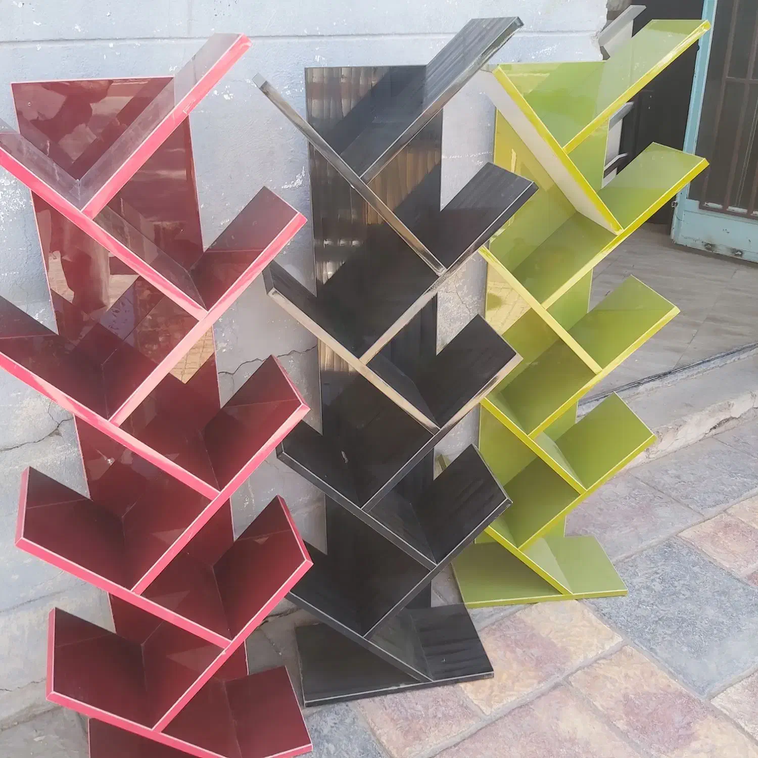 کتابخانه درختی زیبا محکم|کتابخانه، شلف، قفسه‌های دیواری|کرمان, |دیوار