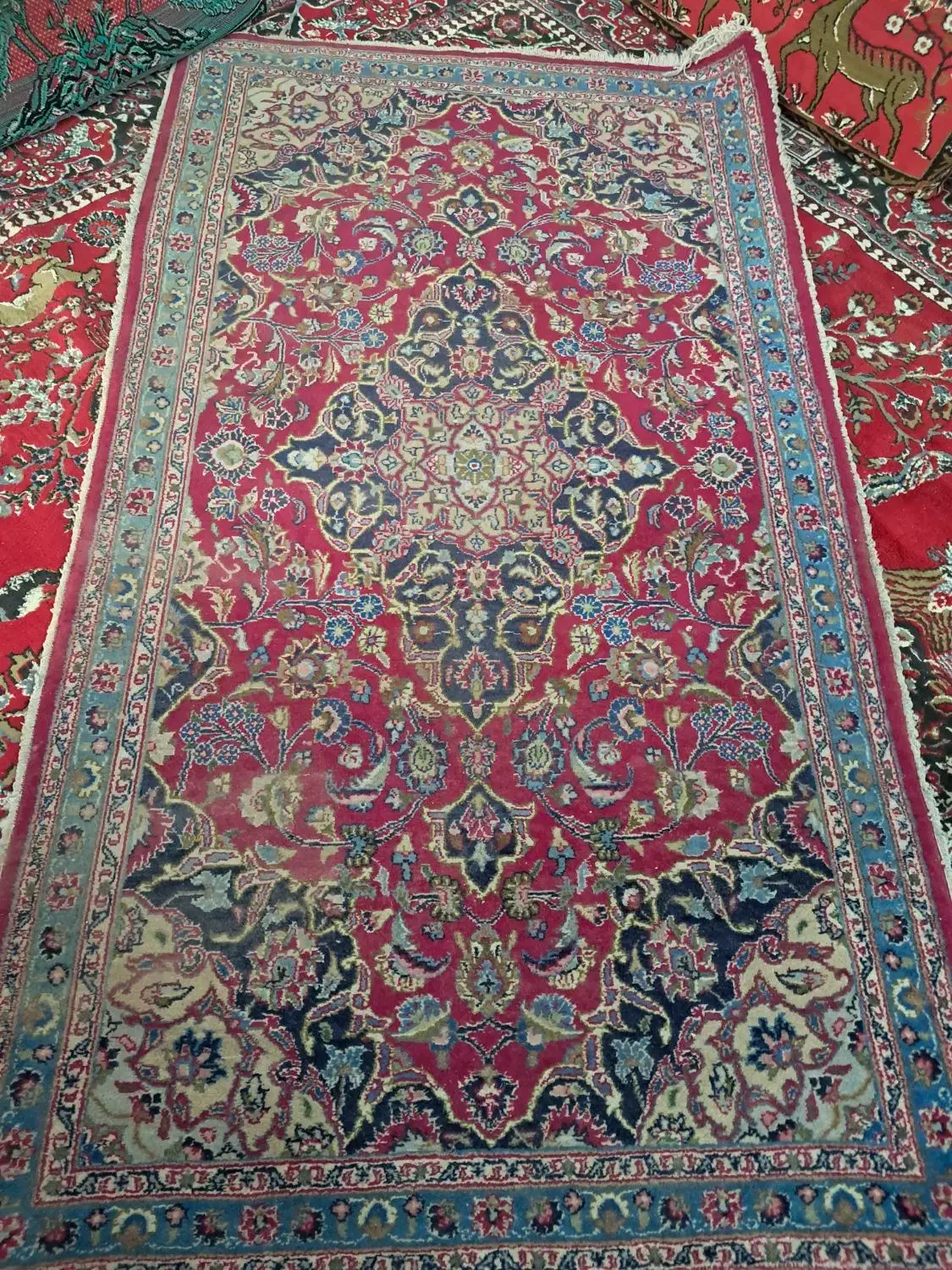 قالیچه قدیمی دستباف|فرش|کاشمر, |دیوار