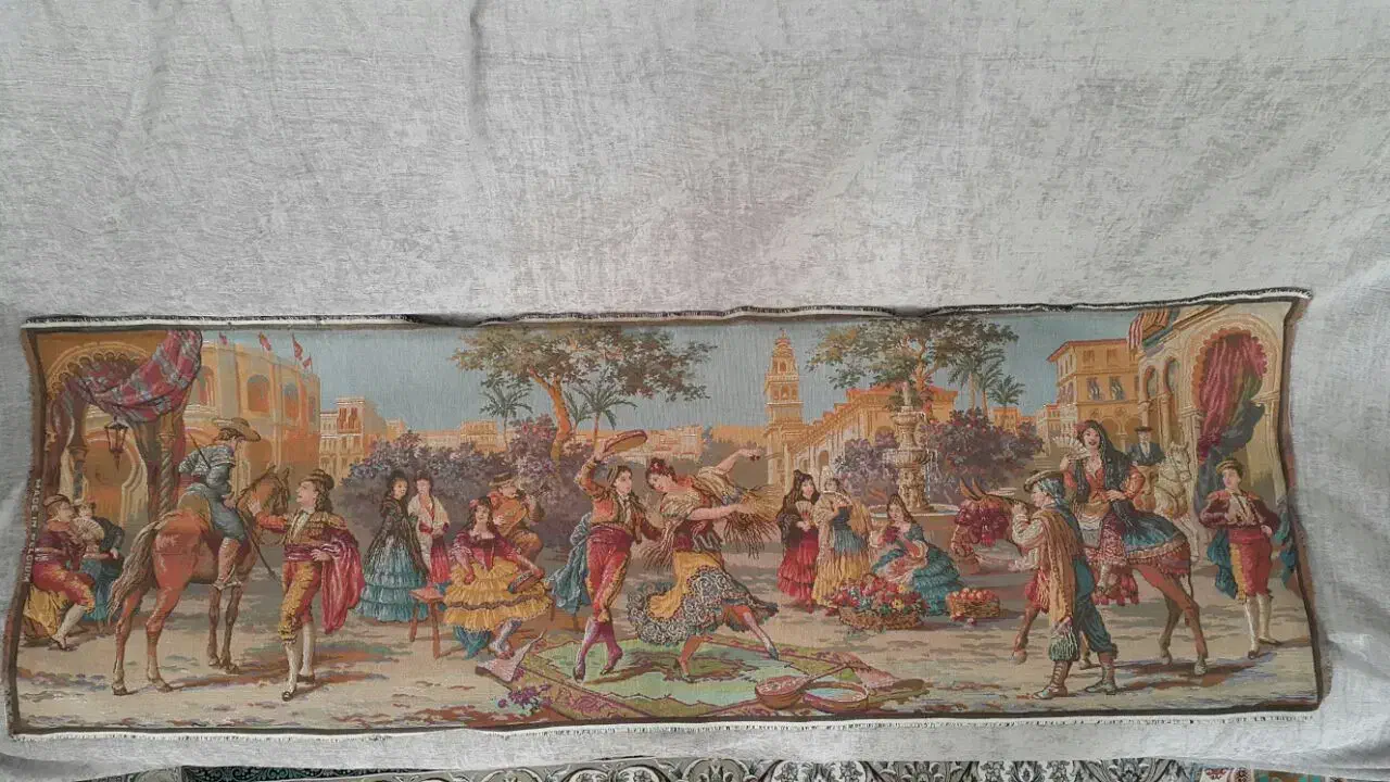 تابلو گوبلن بسیار قدیمی، یک و نیم در نیم|تابلو فرش|تهران, سازمان برنامه جنوبی|دیوار