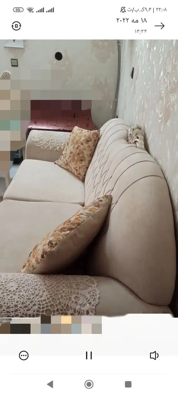 یک دست مبل راحتی۱۰نفره همراه بااباژور|مبلمان خانگی و میز عسلی|شاهرود, |دیوار