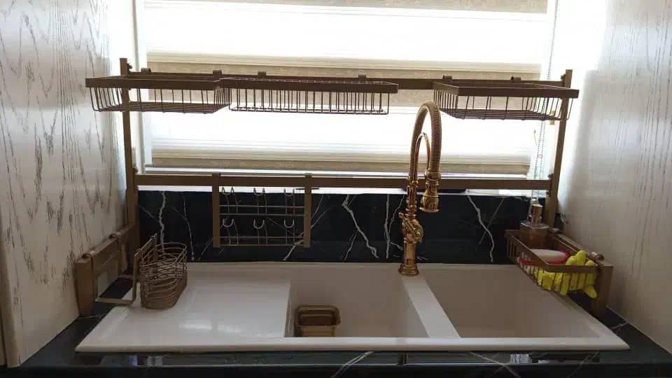 آبچکان روی سینک تمام استیل جاظرفی استندرنگ کوره ای|آب‌چکان و نظم‌دهنده ظروف|تهران, حسن‌آباد|دیوار