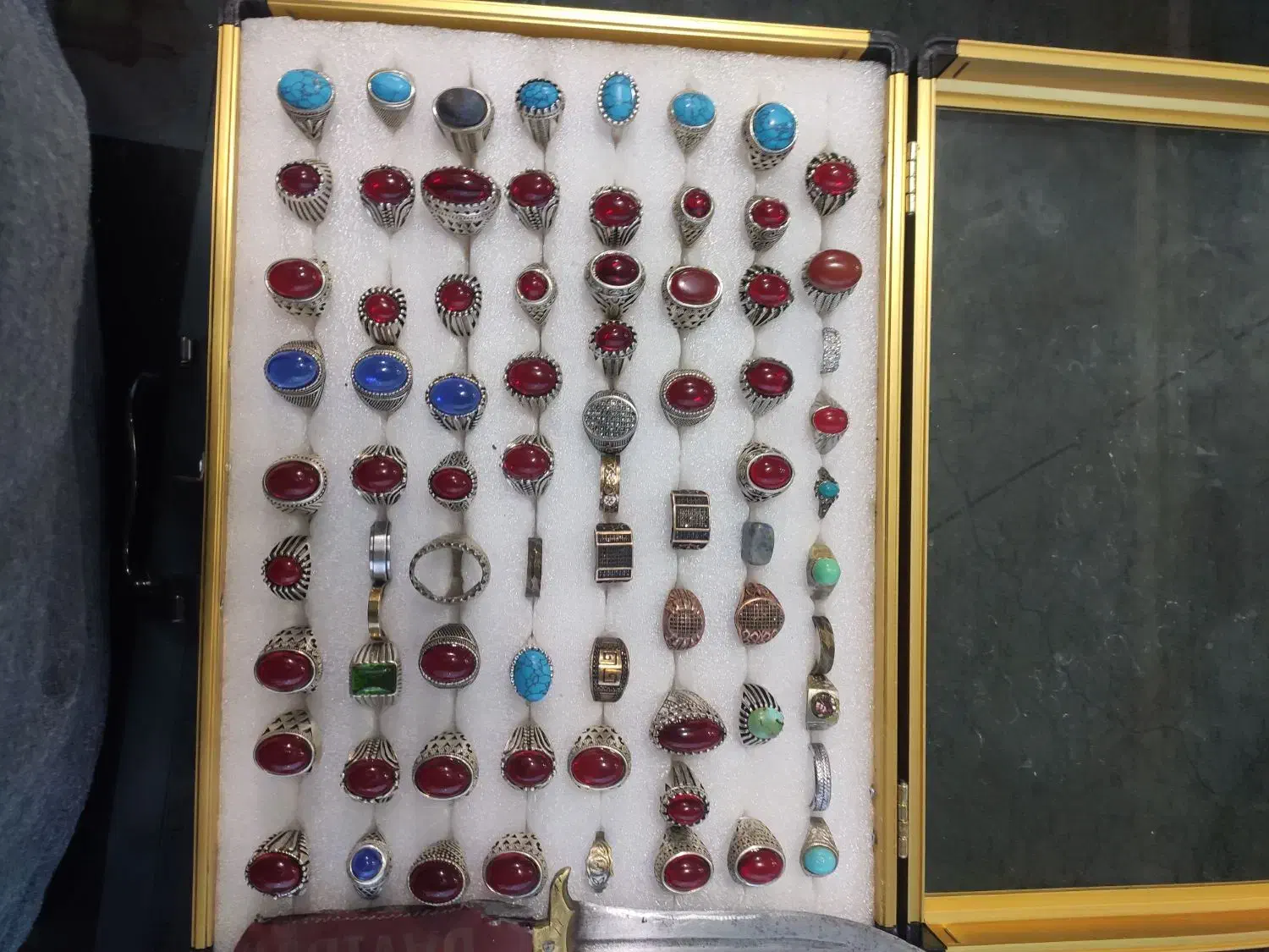 انگشتر 74عدد با جعبه|کلکسیون اشیاء عتیقه|خرمدره, |دیوار