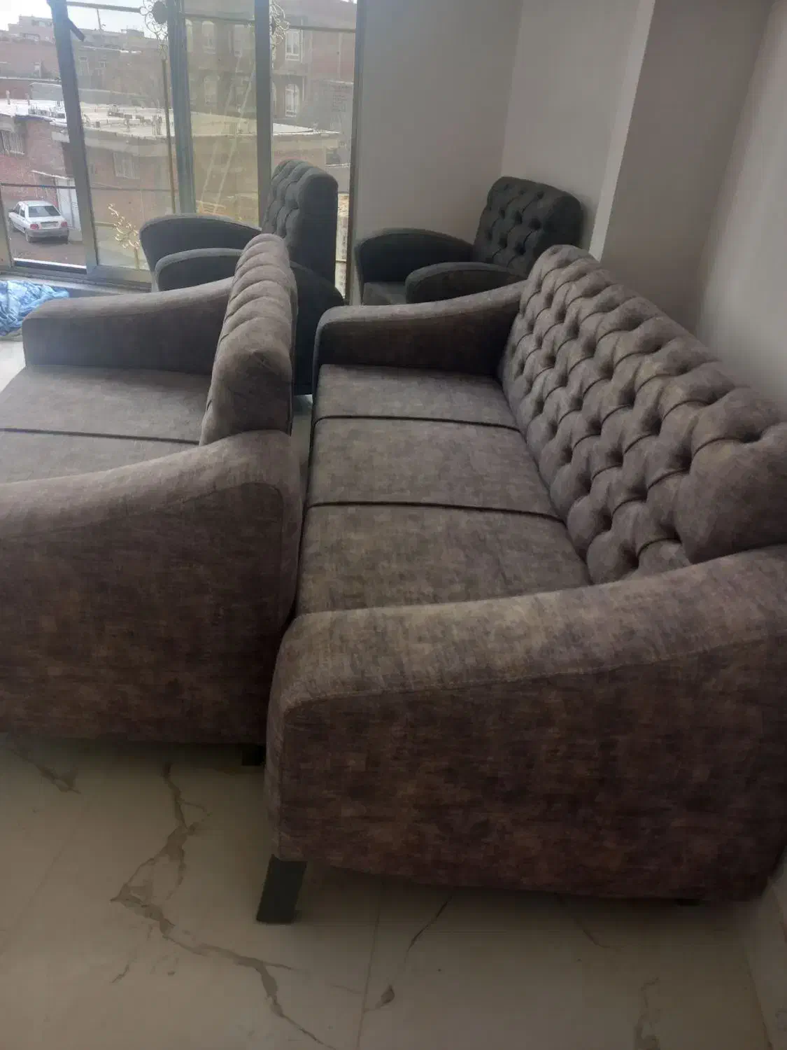 مبلمان هفت نفره کاملا سالم|مبلمان خانگی و میز عسلی|ملکان, |دیوار