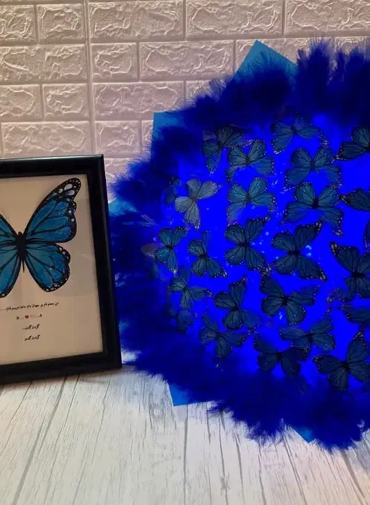 دسته گل پروانه/ولنتاین|گل مصنوعی|دورود, |دیوار