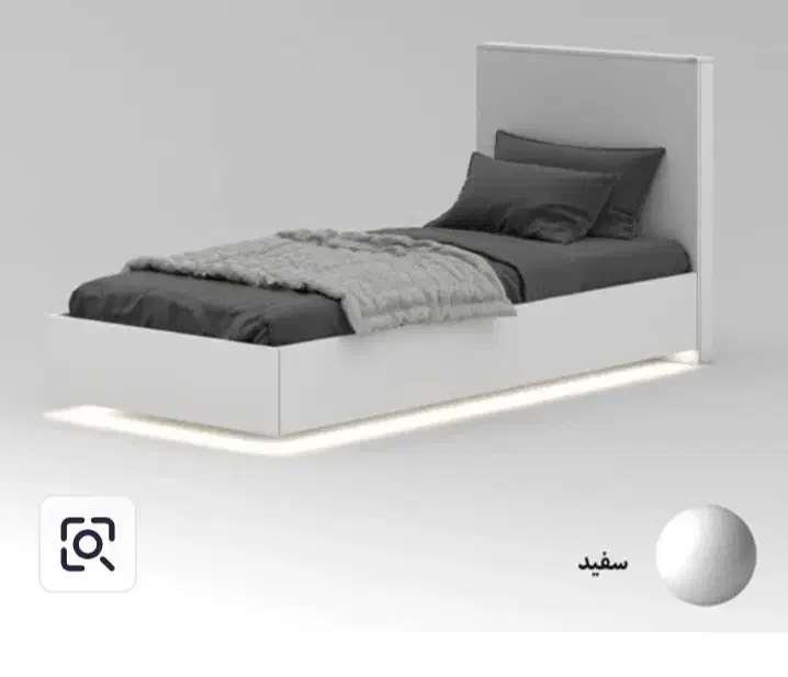 تخت خواب تک‌نفره سفید ملامینه و ام‌دی‌اف عمده|تخت و سرویس خواب|بوشهر, |دیوار