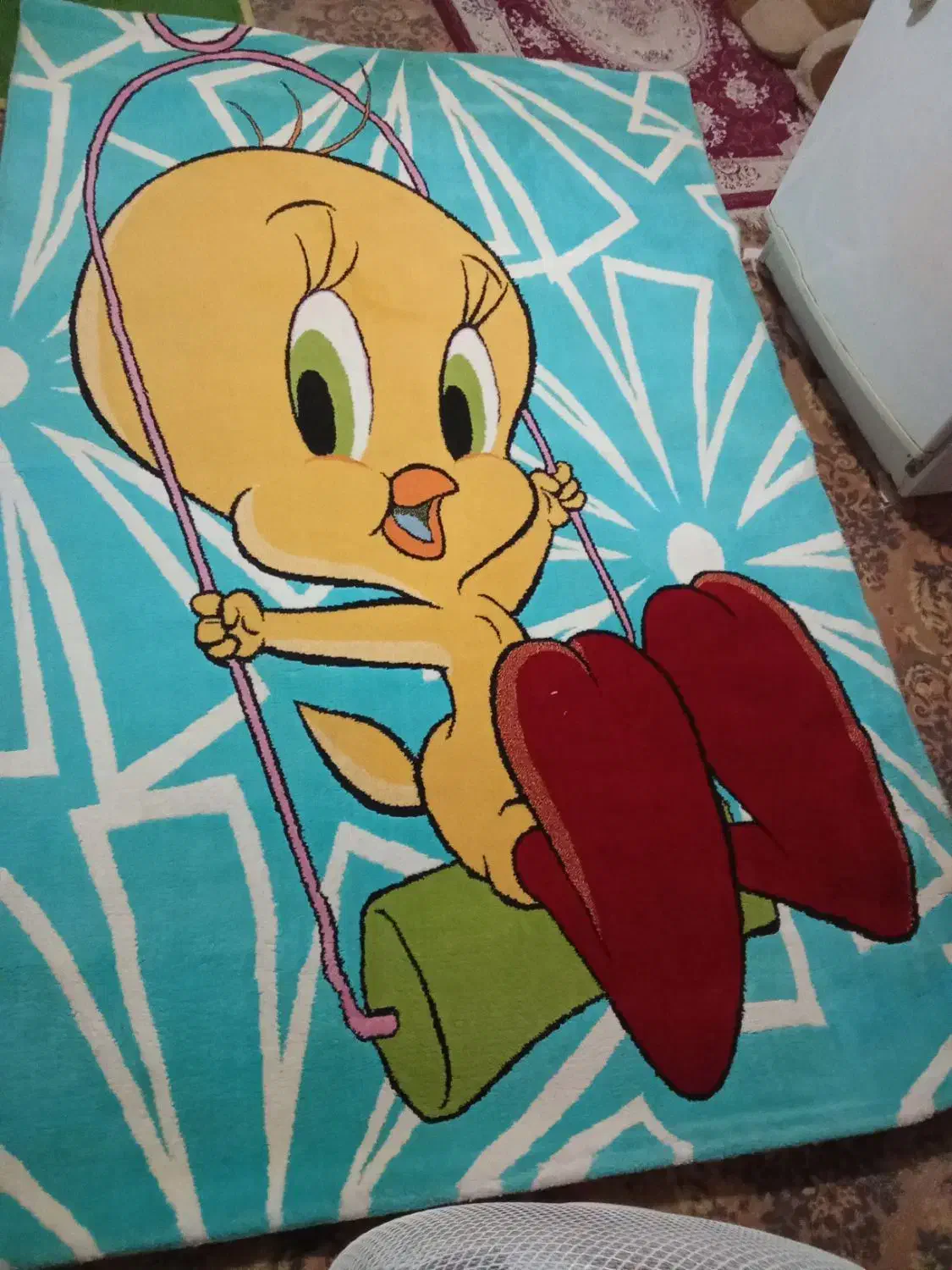 فرش اتاق بچه ۴متری سالم تمیز|فرش|فومن, |دیوار