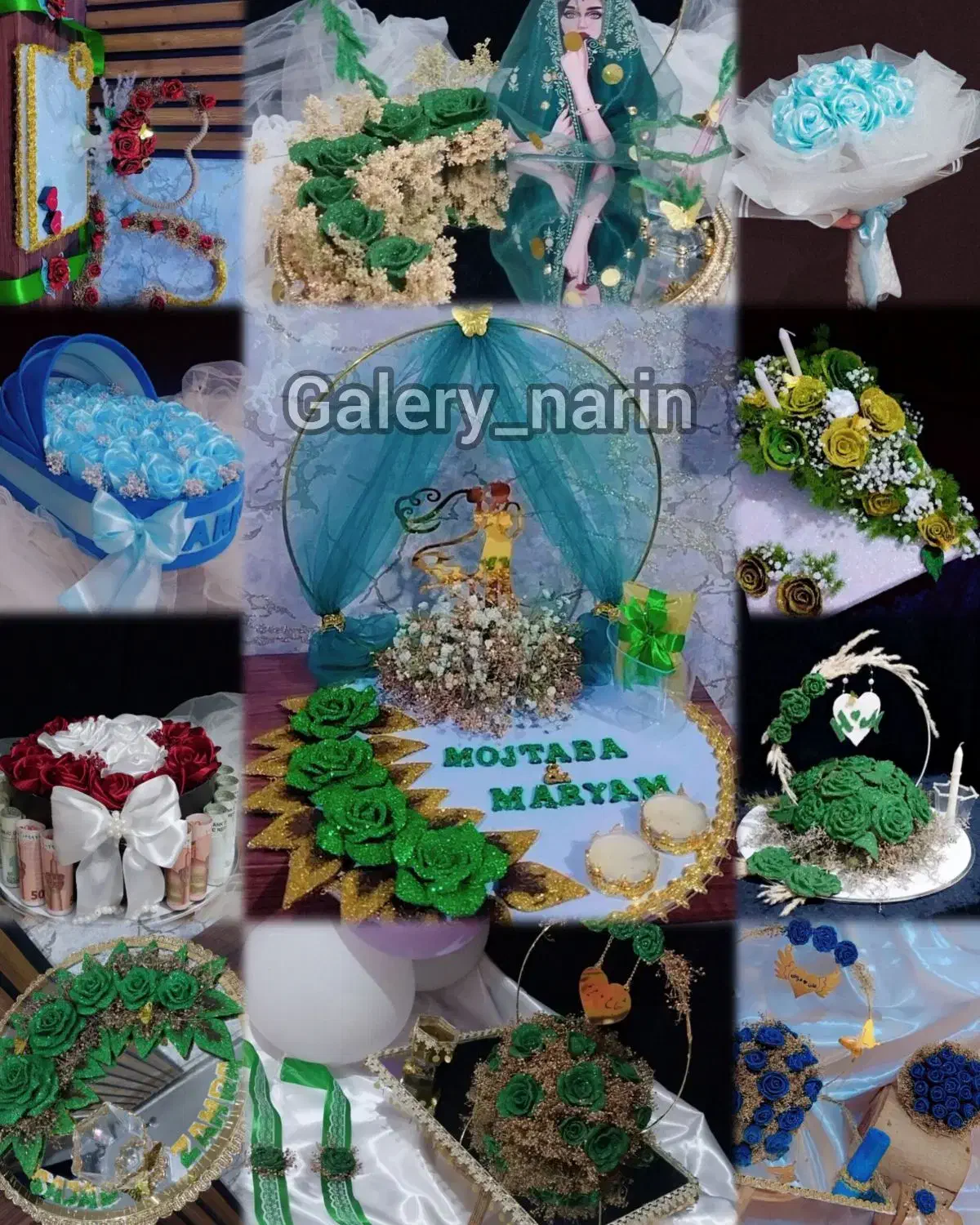 گل و پول وحنا ارایی|گل مصنوعی|شوش, |دیوار