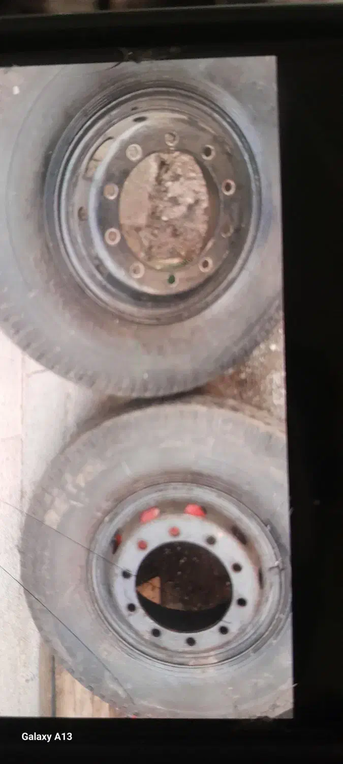 2عدد رینگ و لاستیک پربار و آماده کمربند رینگ10پیچ|قطعات یدکی و لوازم جانبی|اسالم, |دیوار