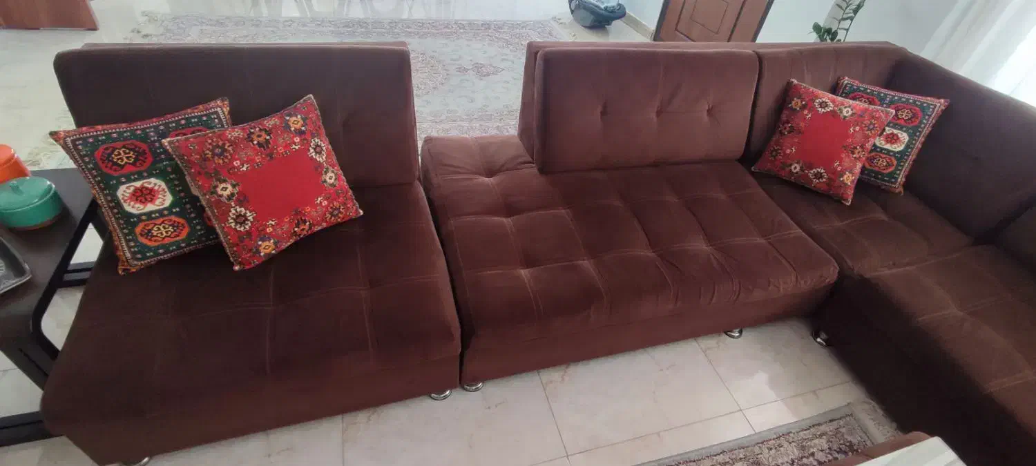مبل ۸نفره ال|مبلمان خانگی و میز عسلی|رشت, جانبازان|دیوار