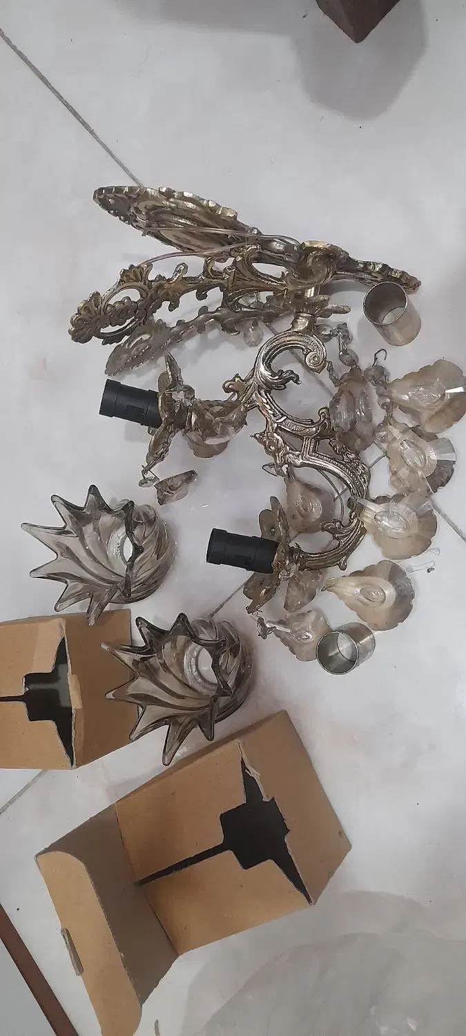 دیوار کوب برنز اصلی و وسایل دکوری برنز|لوستر و چراغ آویز|ملایر, |دیوار