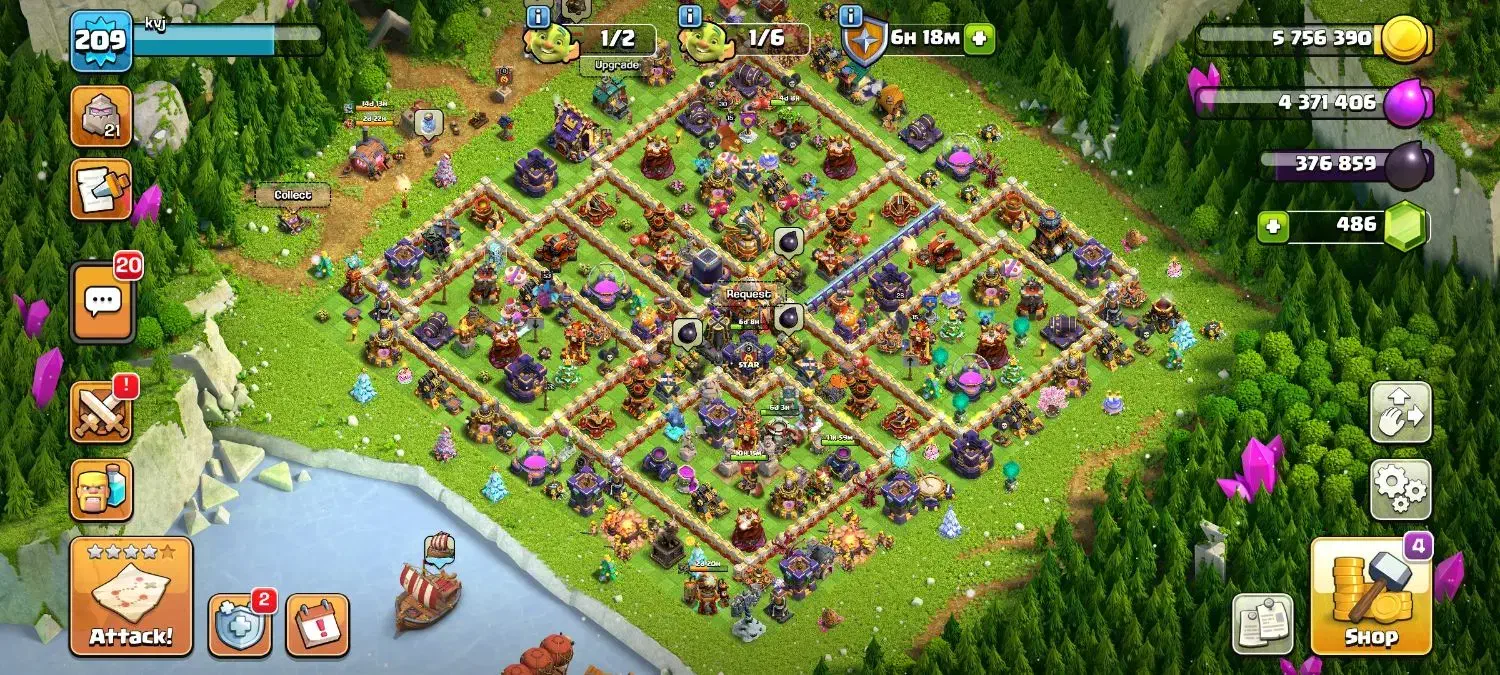 اکانت کلش آف کلنز لول 209|کنسول، بازی ویدئویی و آنلاین|اراک, |دیوار