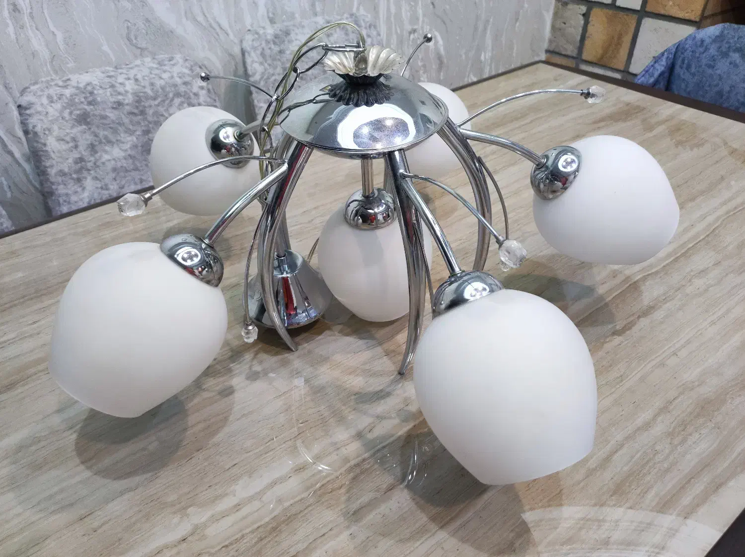 دو عدد لوستر حبابی|لوستر و چراغ آویز|کرج, گلشهر|دیوار