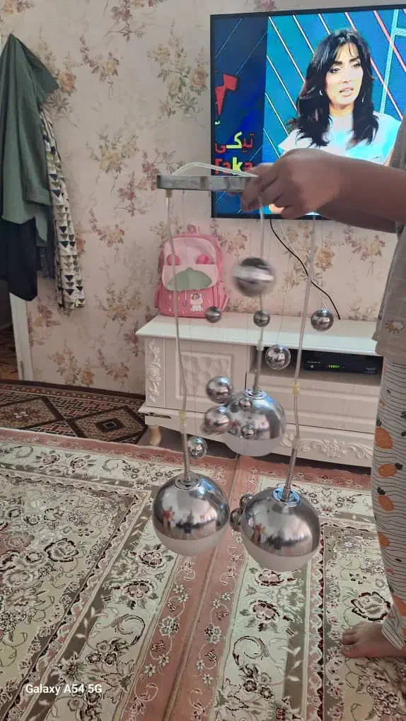 لوستر۳شاخه شیشه ای|لوستر و چراغ آویز|خوی, |دیوار