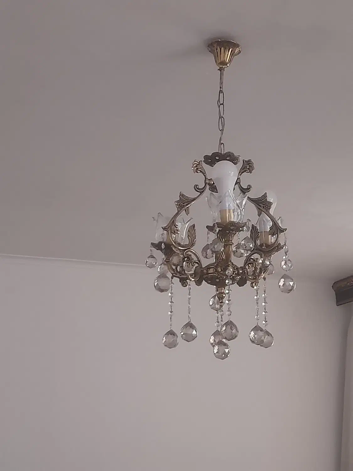 لوستر برنج|لوستر و چراغ آویز|سمنان, |دیوار