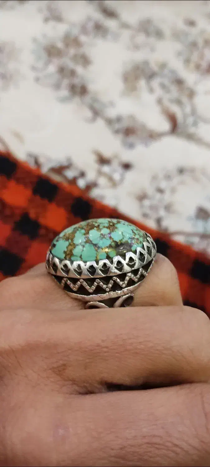 انگشتر فیروزه نیشابوری|جواهرات|باوی, |دیوار