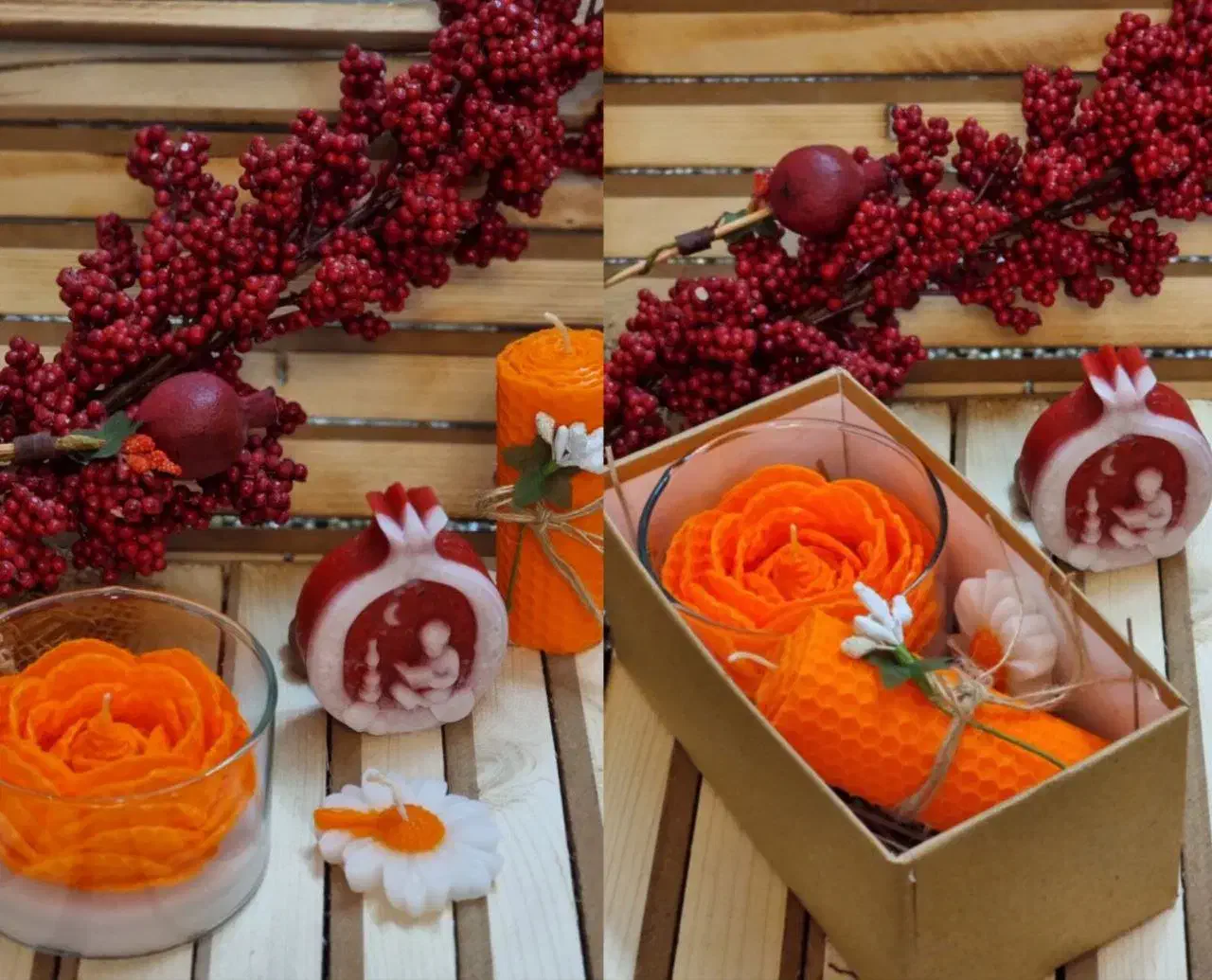 شمعهای دستساز مناسب دکور و هدیه|صنایع دستی و سایر لوازم تزئینی|سلمانشهر, |دیوار