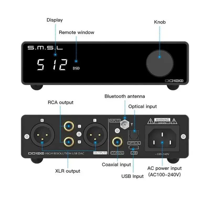 فروش دک و گیرنده بلوتوث SMSL حرفه ای|سیستم صوتی خانگی|تهران, فرمانیه|دیوار