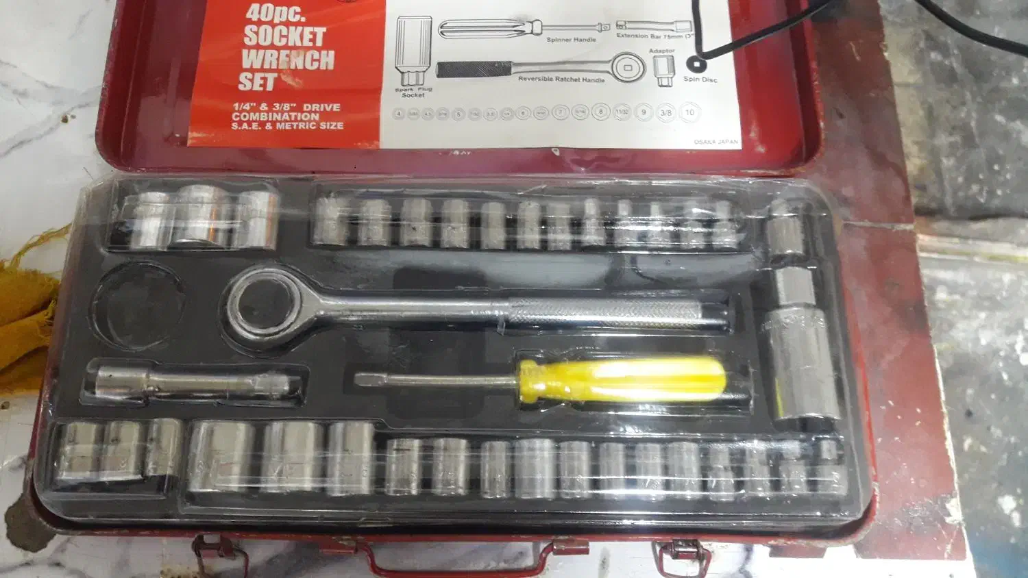 جعبه بکس کامل پمپ باد فندکی و ابزار الات چراغ قوه|ابزارآلات|تهران, سلیمانی|دیوار