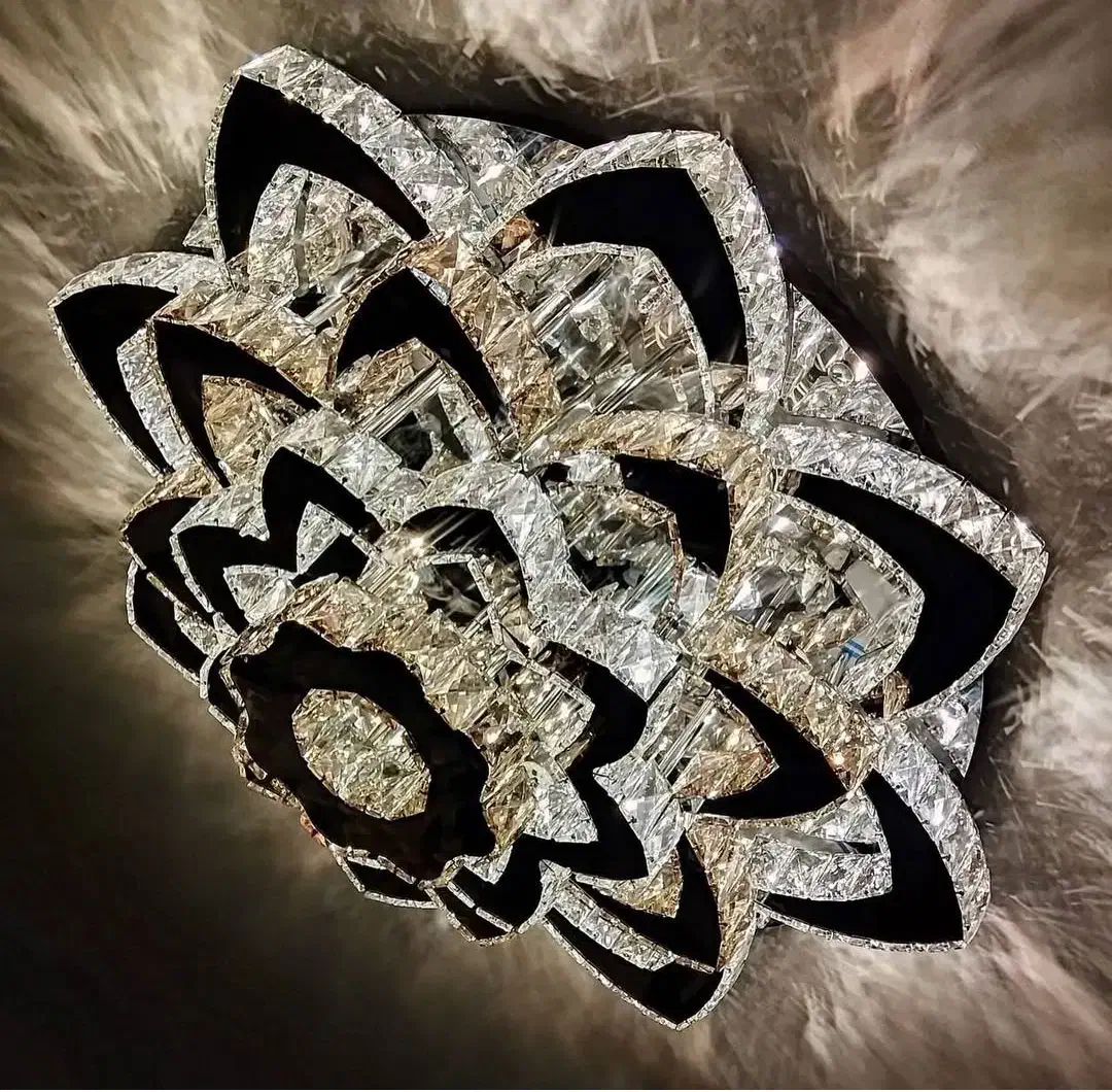 لوستر سقفی مدرن کریستال ریموت‌دار|لوستر و چراغ آویز|تهران, مینابی|دیوار