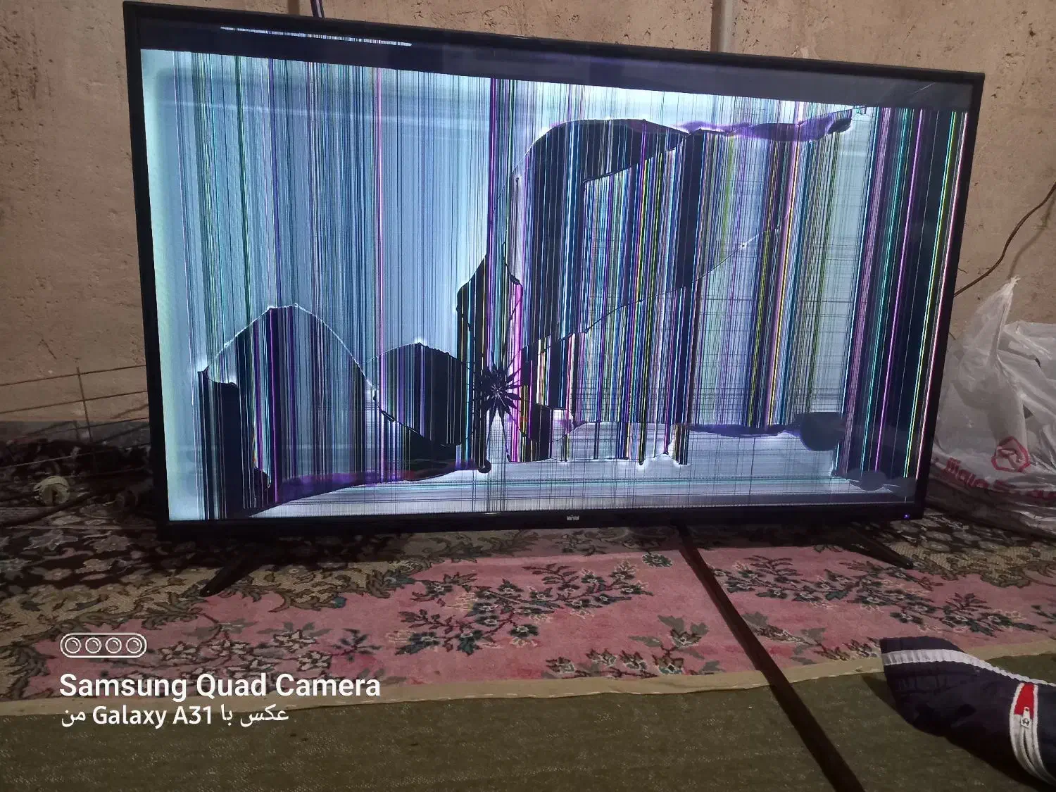 تلویزیون ال ای دی پنل شکسته|تلویزیون و پروژکتور|کرمانشاه, |دیوار