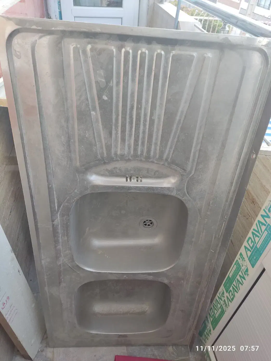 سینک ظرفشویی دو کاسه در حد نو|مصالح و تجهیزات ساختمان|سنندج, |دیوار