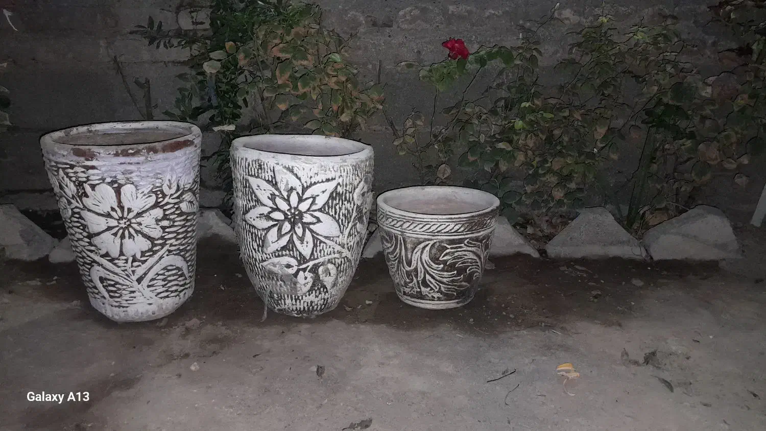 3تاگلدان سفالی وسنگی|صنایع دستی و سایر لوازم تزئینی|بناب, |دیوار