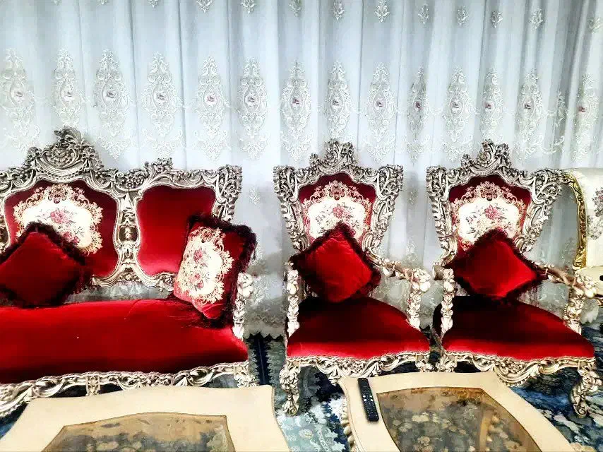 مبلمان ۹ نفره استیل در حدنو سلطنتی با میز عسلی|مبلمان خانگی و میز عسلی|قم, هنرستان|دیوار