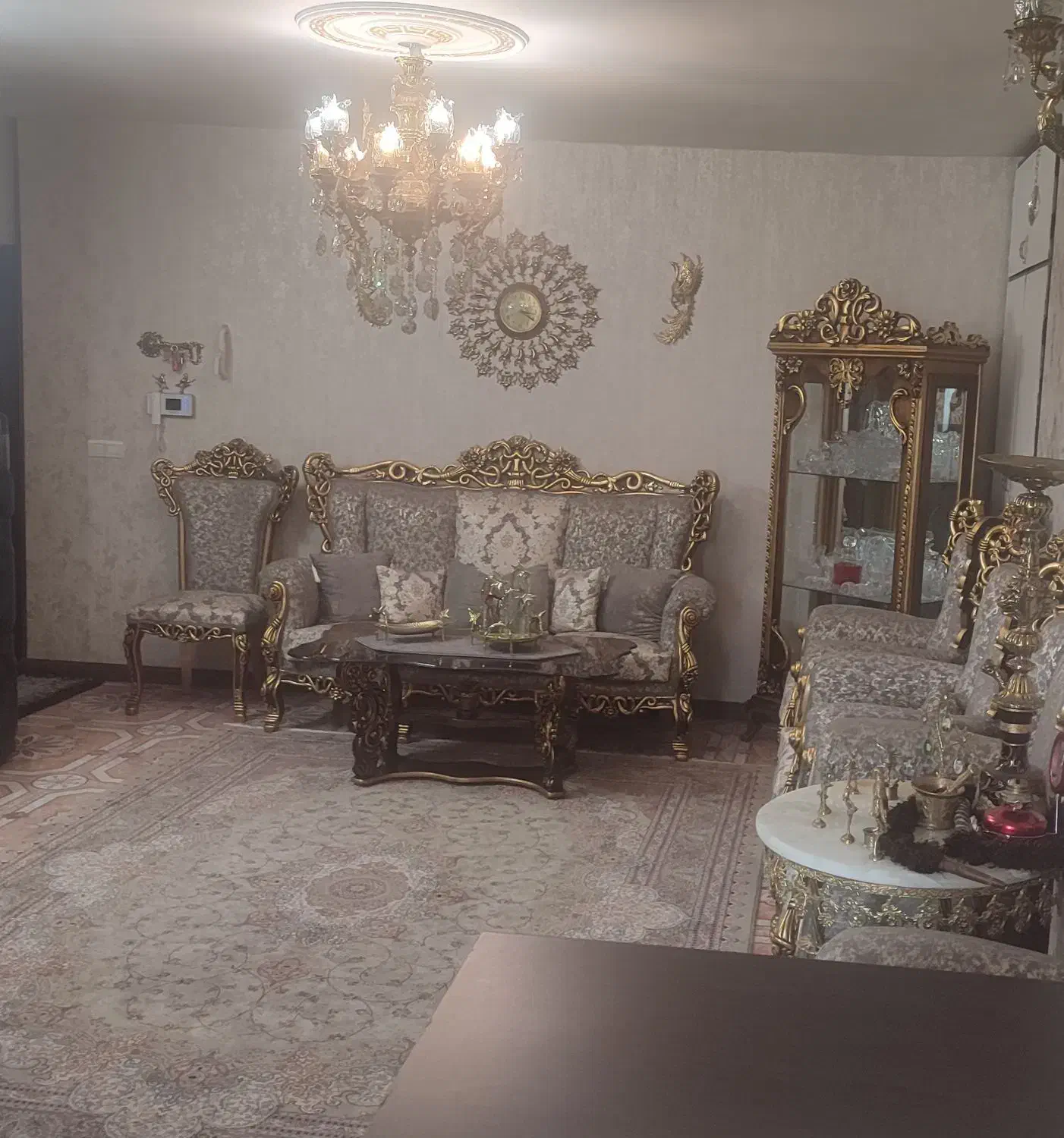 مبلمان استیل با ویترین درحد نو ۹ نفره|مبلمان خانگی و میز عسلی|پاکدشت, پاکدشت (مامازند)|دیوار