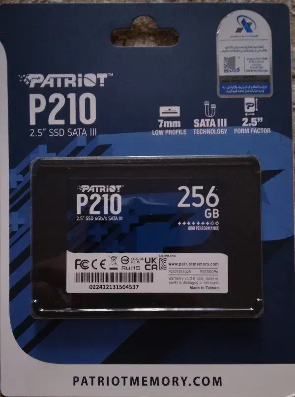 هارد اس اس دی ۲۵۶ پتریوت،هارد ssd 256 gig patriot|قطعات و لوازم جانبی رایانه|اسلام‌شهر, شهرک واوان|دیوار