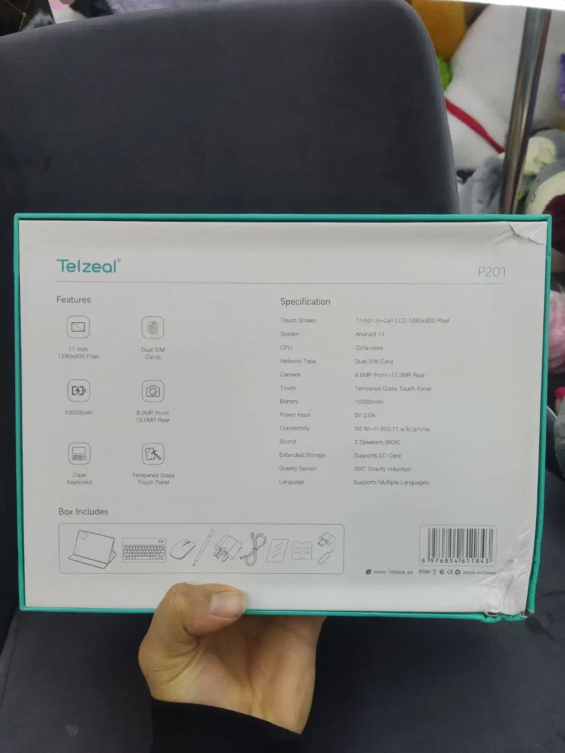 تبلت برند tezel مدل p201 سایز 12 اینچ حافظه 512|تبلت|شیراز, معالی‌آباد|دیوار
