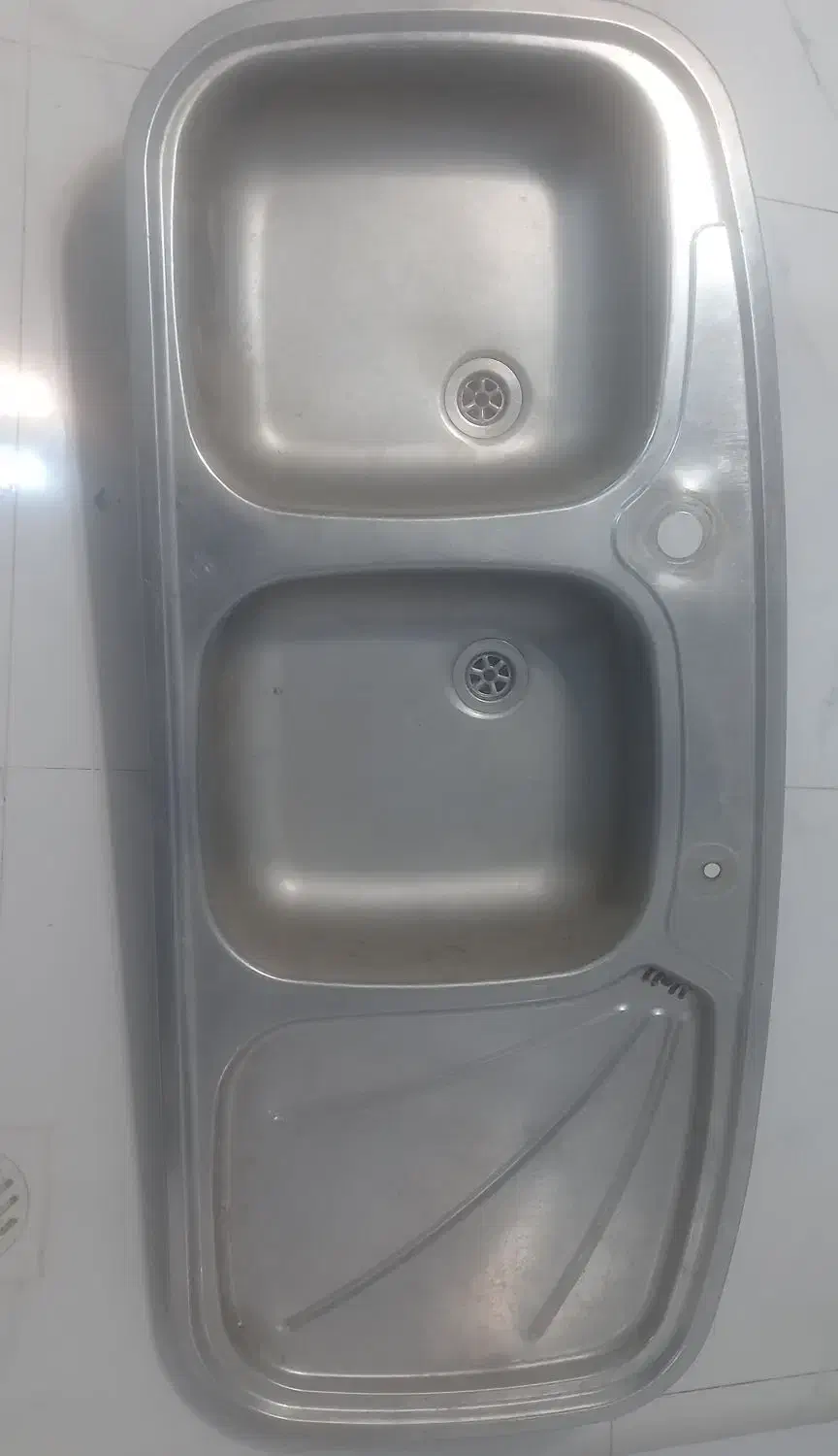 سینک دو لگن .|آب‌چکان و نظم‌دهنده ظروف|بندر ماهشهر, |دیوار