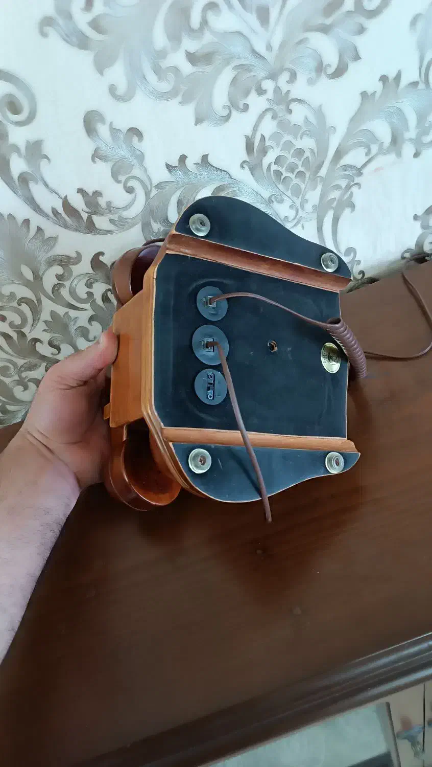 تلفن زیمنس رومیزی و چوبی آنتیک|تلفن رومیزی|آمل, |دیوار