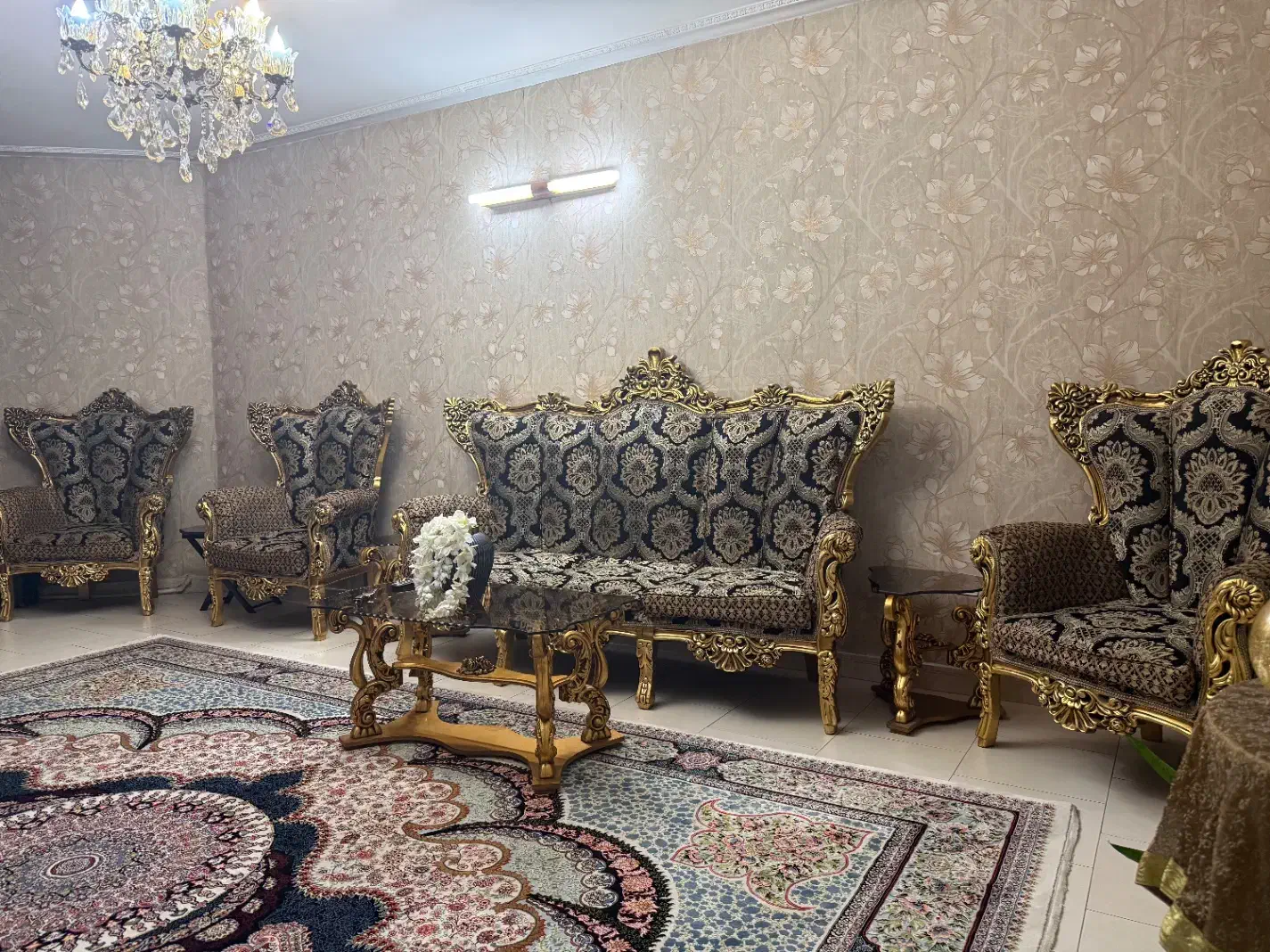 سرویس مبل استیل ۹نفره|مبلمان خانگی و میز عسلی|ری, علایین|دیوار