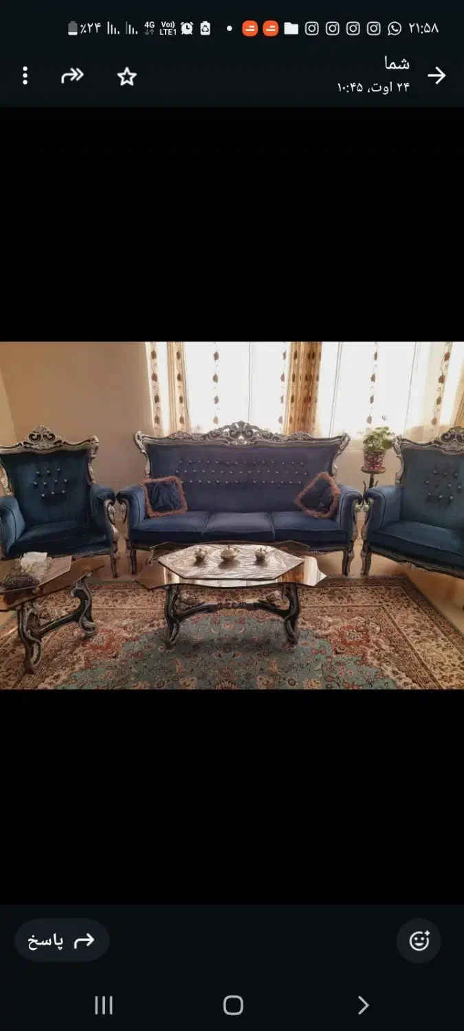 میز جلو‌مبلی|مبلمان خانگی و میز عسلی|شیراز, چنچنه|دیوار