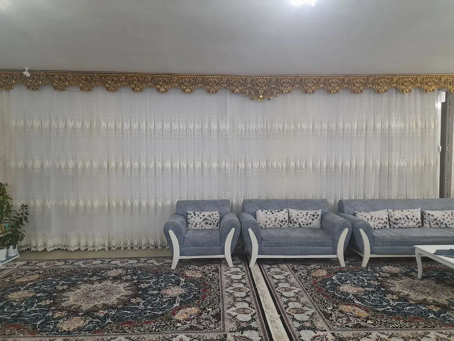 پرده جنس گیپور درجه یک بدون کوچیک ترین زدگی|پرده، رانر، رومیزی|کرمانشاه, |دیوار