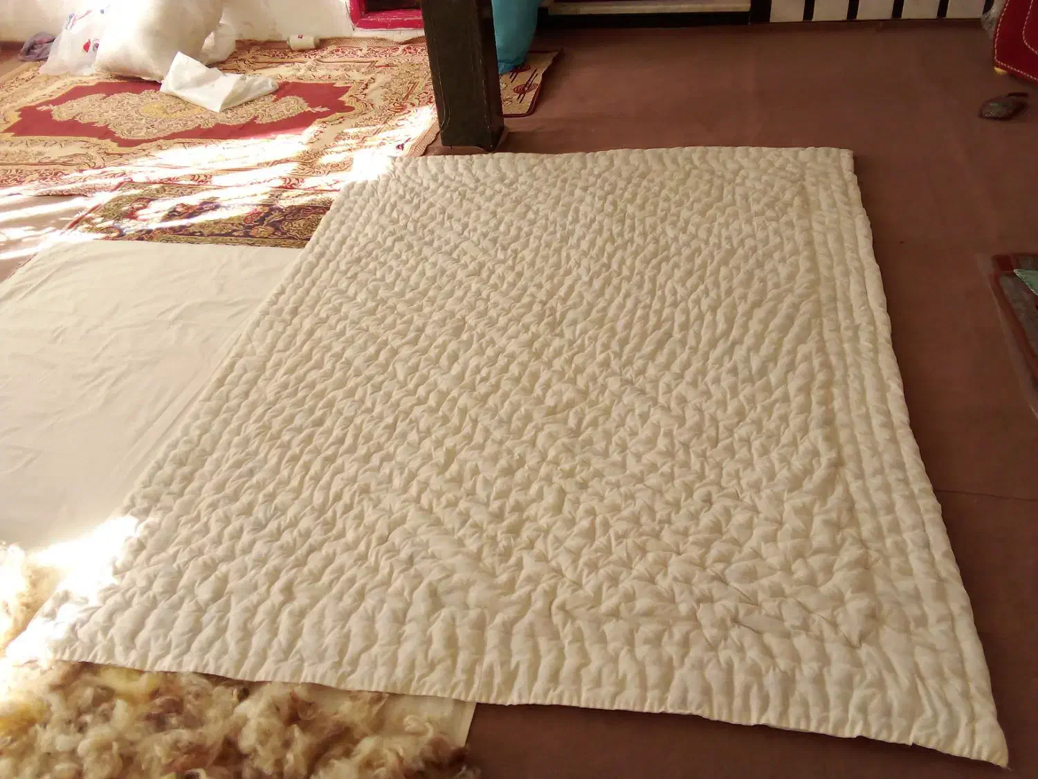 دوخت انواع لحاف و تشک وجهازیه...|رختخواب، بالش، پتو|خوی, |دیوار