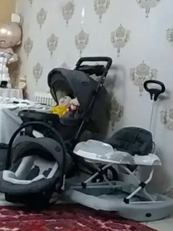 ست کالسکه کرییر و رورئک رنگ طوسی|کالسکه و لوازم جانبی|تبریز, |دیوار