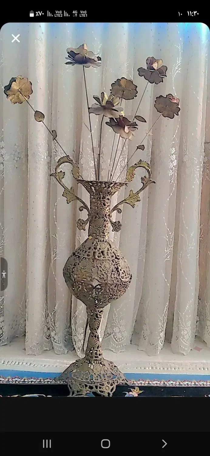 گلدان برنجی|مجسمه، تندیس، ماکت|باوی, |دیوار