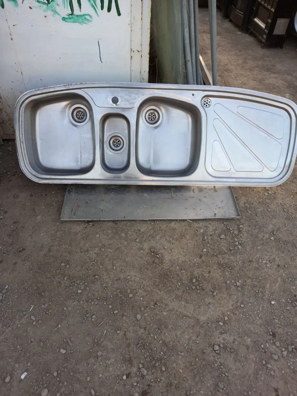 سینک ظرفشویی ۲دانه هر دو تو کارتمیز وسالم|مصالح و تجهیزات ساختمان|مشهد, نیزه|دیوار