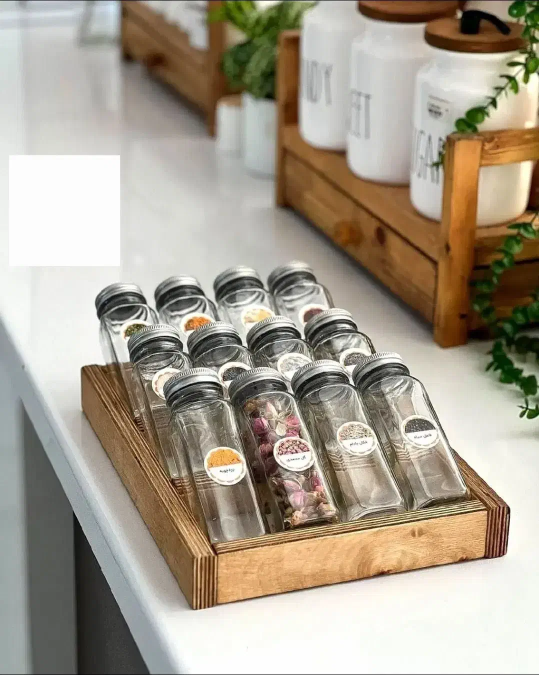 جاادویه مکارتی 12تایی با استند چوبی و لیبل|ظروف پختوپز|فسا, |دیوار