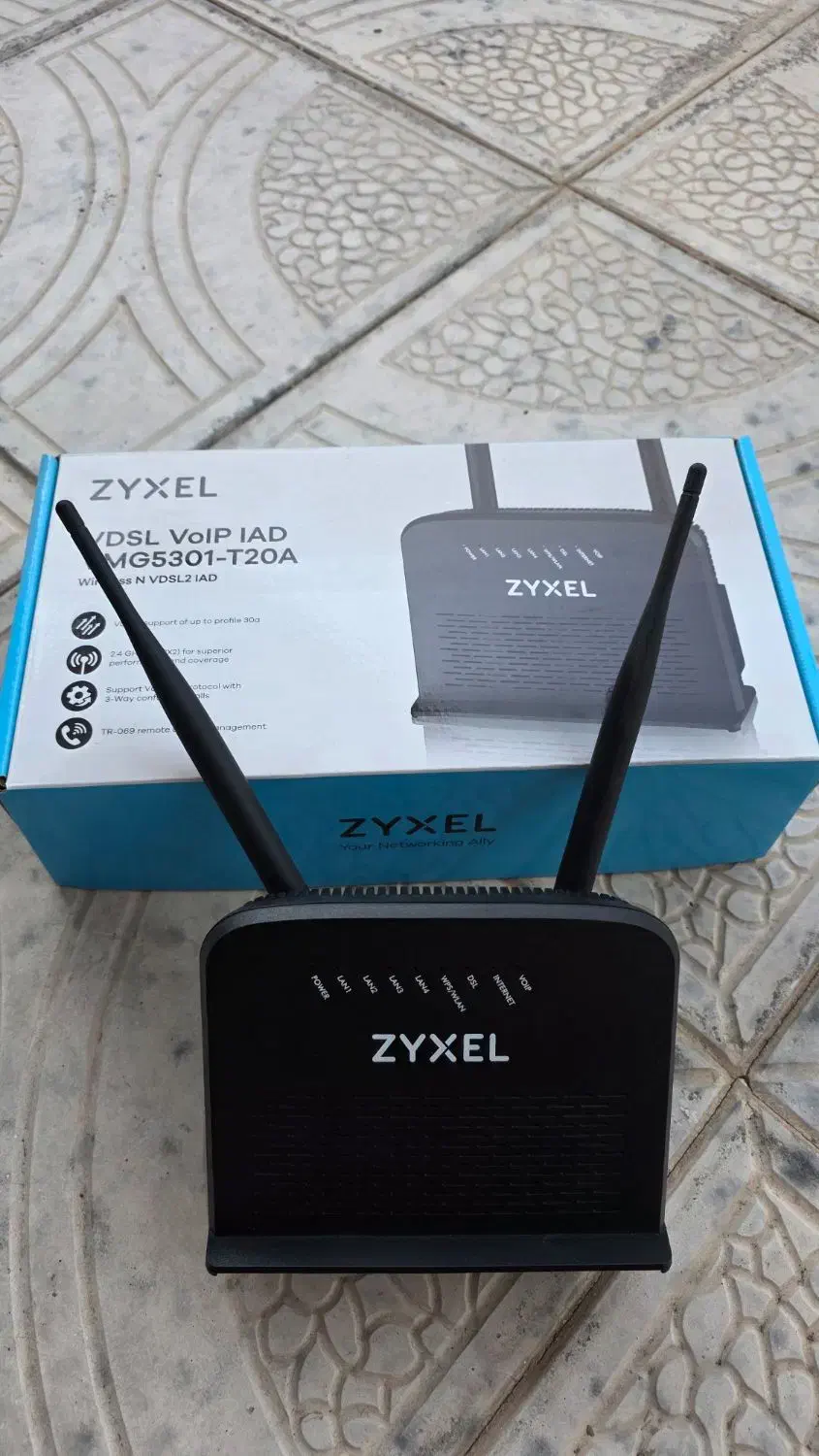 مودم وایرلس زایکسل با دو آنتن قوی|مودم و تجهیزات شبکه|اهر, |دیوار