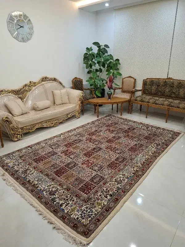 فرش دست بافت فوق العاده زیبا ریز بافت طرح خاص|فرش|مشهد, شاهد (شهرک غرب)|دیوار