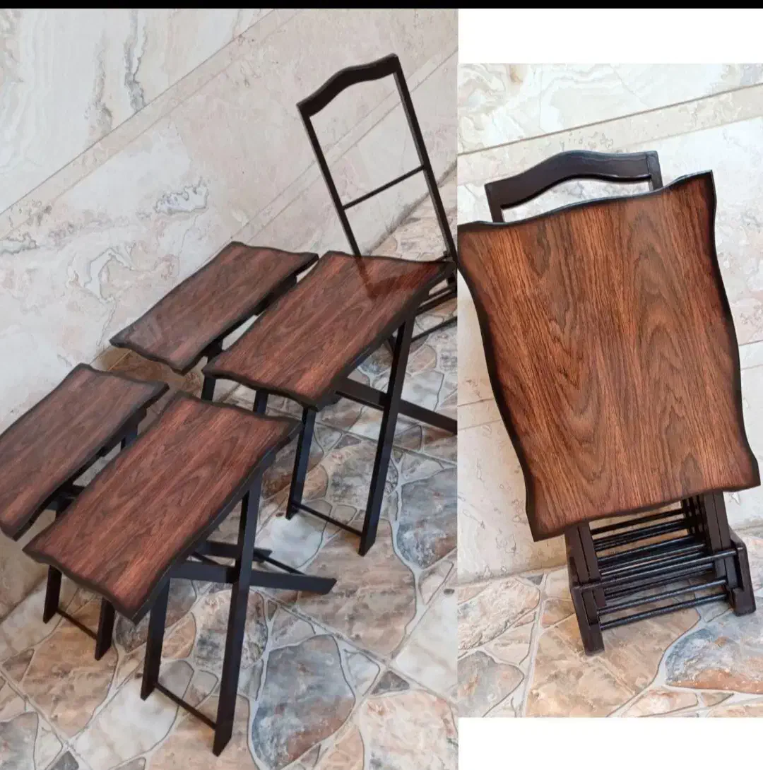 جلو مبلی و میز عسلی تاشو ،چهارتایی ،شیک و کاربردی|مبلمان خانگی و میز عسلی|خرمشهر, |دیوار