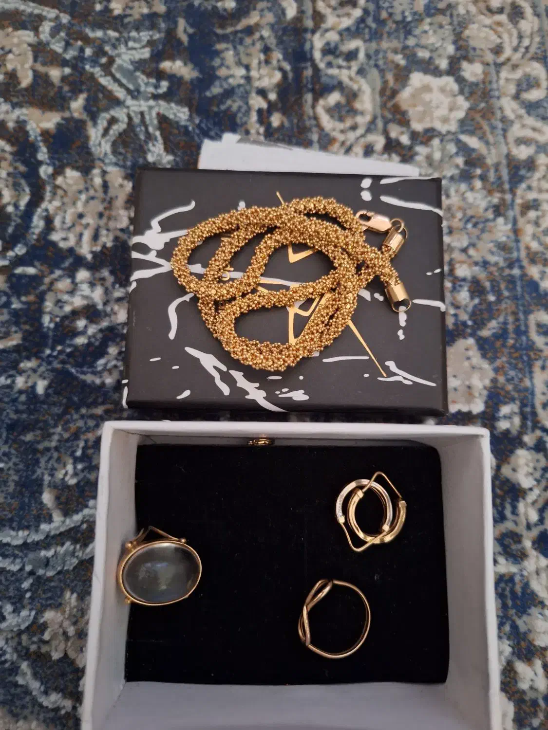 گردنی دورنگ ایتالیایی شیک هنوز|جواهرات|چنگ الماسی, |دیوار