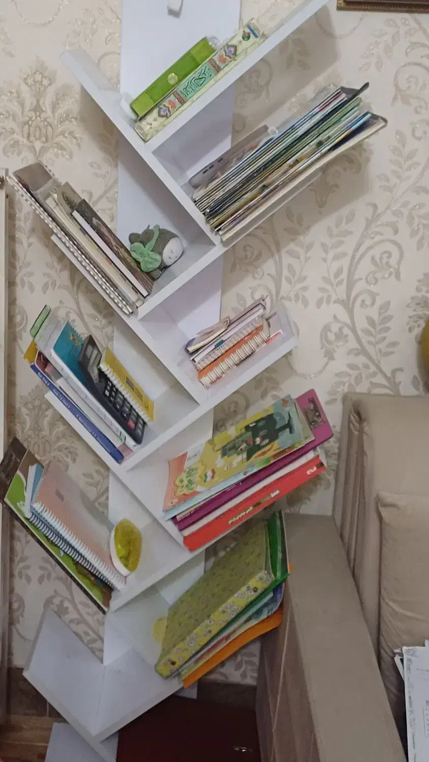 کتابخانه درختی|کتابخانه، شلف، قفسه‌های دیواری|لاهیجان, گلستان|دیوار