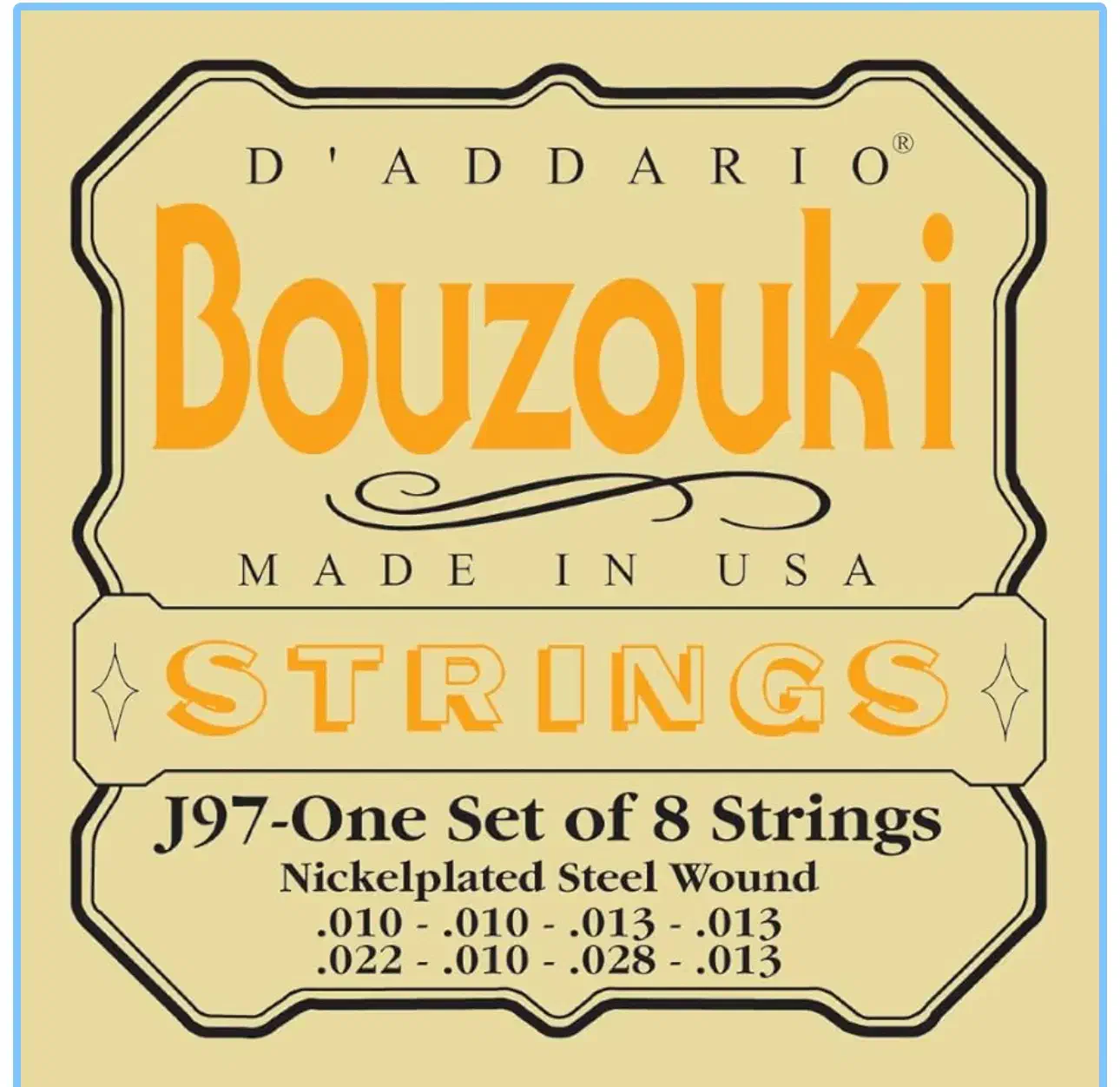 فروش سیم Daddario  مدل J97 بوزوکی ساخت امریکا|گیتار، بیس، امپلیفایر|رشت, پل تالشان|دیوار