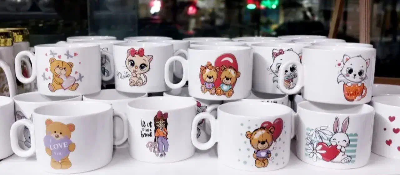 ماگ کوتاه چاپ دار|ظروف سرو و پذیرایی|جوین, |دیوار